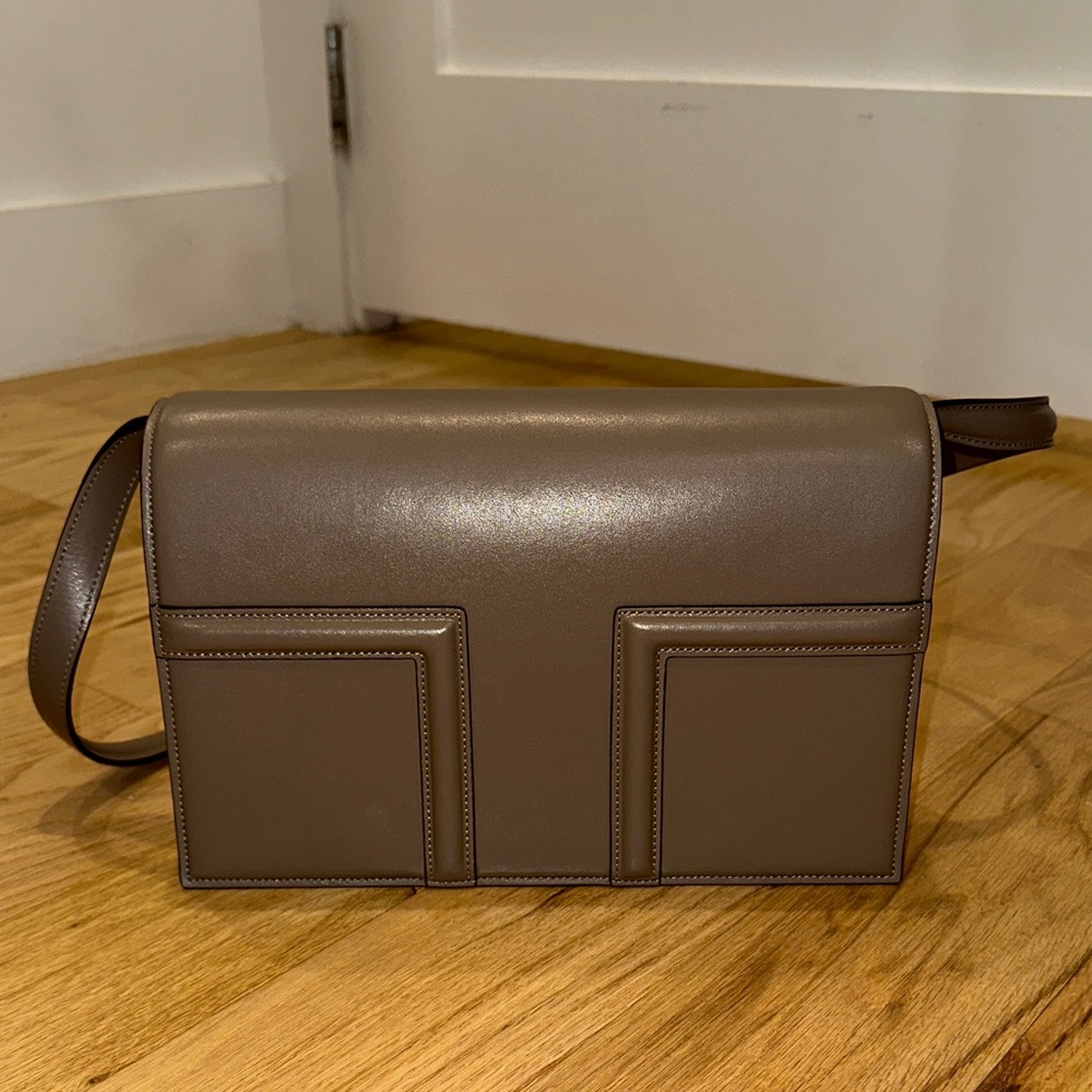 Toteme Taupe Structured T-Flap Bag